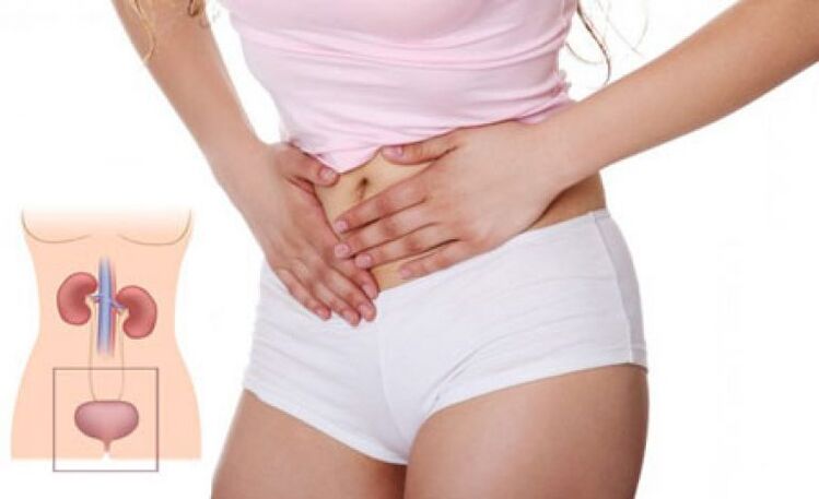 One of the symptoms of cystitis in women is pain in the suprapubic area.